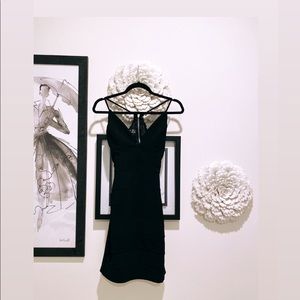 Black strapped dress (open back)